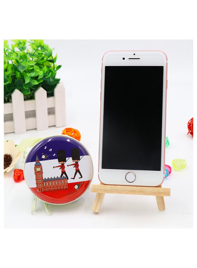 الإبداعية صفيح محفظة نسائية للعملات المعدنية الكرتون صغيرة مستديرة سماعة سستة حقيبة المحمولة عملة الأطفال شنطة هدايا بالجملة-اللون: يونيكورن عشوائي - Image 3