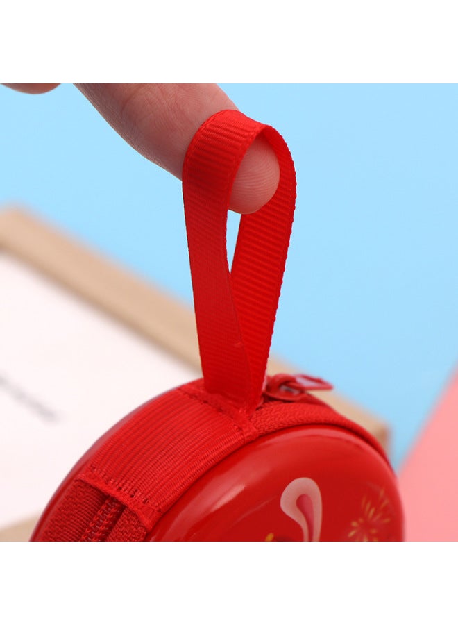 الإبداعية صفيح محفظة نسائية للعملات المعدنية الكرتون صغيرة مستديرة سماعة سستة حقيبة المحمولة عملة الأطفال شنطة هدايا بالجملة-اللون: يونيكورن عشوائي - Image 4