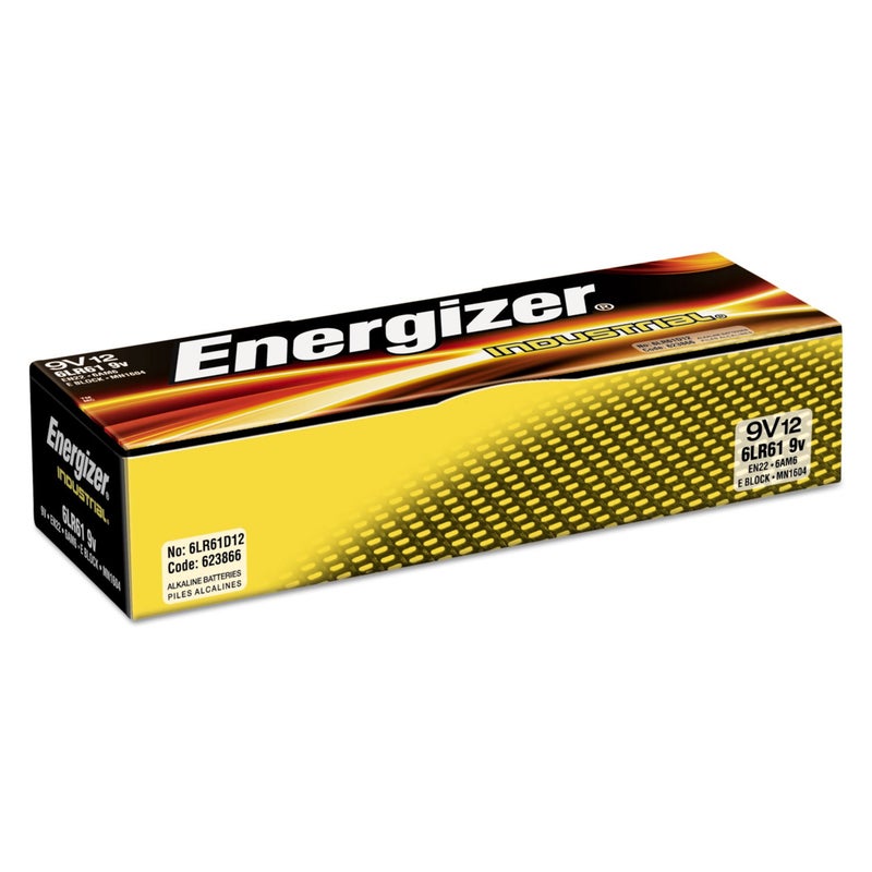 Eveready Energizer Industrial Alkaline 9v Batteries, 12/box - Image 3