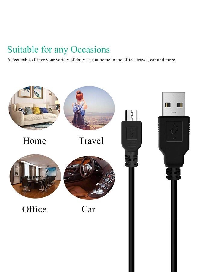Mini USB Cable USB 2.0 Type A to Mini B Cord for GoPro Hero 3+, Hero HD, PS3 Controller, Cell Phones, MP3 Players, Dash Cam, Digital Camera, GPS Receiver Black - Image 4