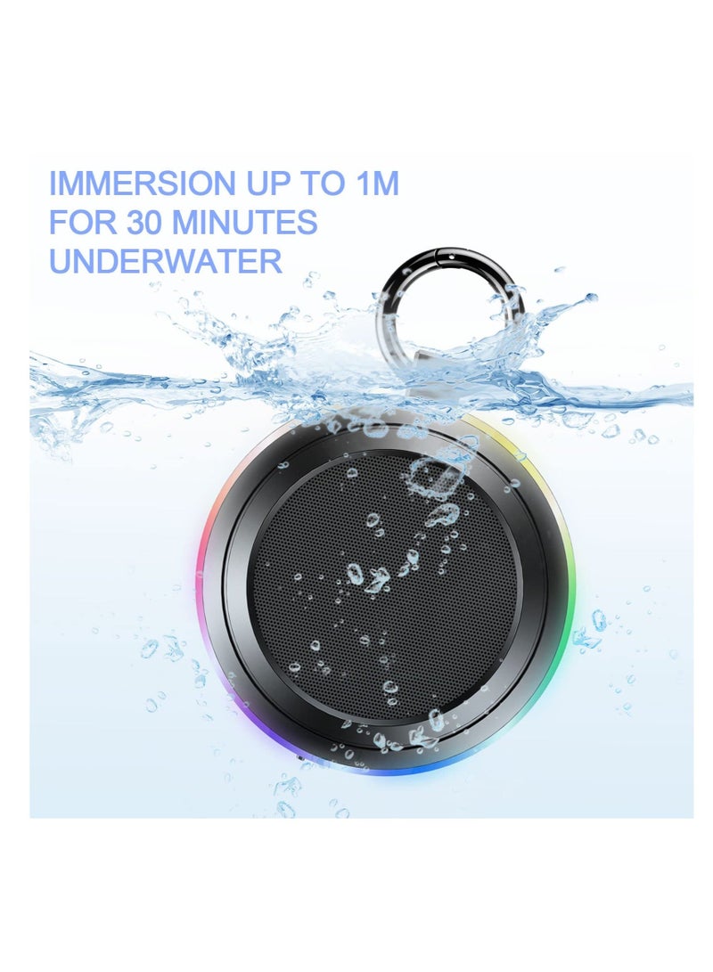Y&D Portable Bluetooth Speaker, Shower IPX7 Waterproof 360 HD Surround Sound, with FM Radio and Built-in Microphone, for Party, Travel, Beach  - Image 2