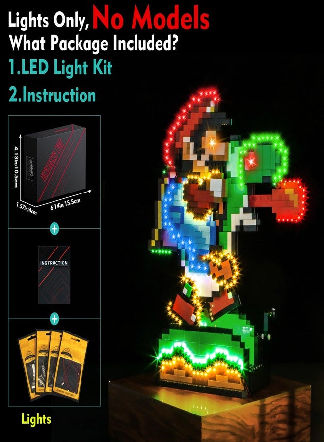 LocoLee Light Compatible with Lego Super Mario World: Mario & Yoshi, Lighting Set Accessories Compatible with Lego 71438, No Models Only Light (Standard Version) - Image 4