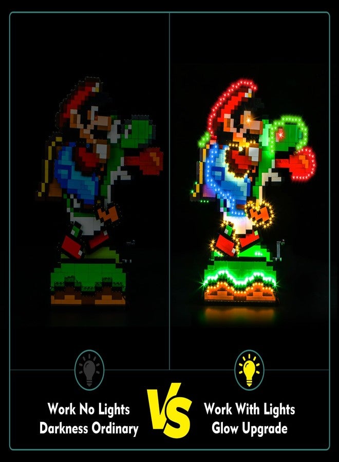 LocoLee Light Compatible with Lego Super Mario World: Mario & Yoshi, Lighting Set Accessories Compatible with Lego 71438, No Models Only Light (Standard Version) - Image 3