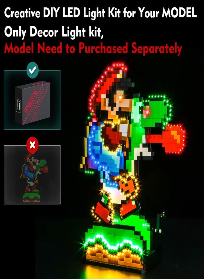 LocoLee Light Compatible with Lego Super Mario World: Mario & Yoshi, Lighting Set Accessories Compatible with Lego 71438, No Models Only Light (Standard Version) - Image 2
