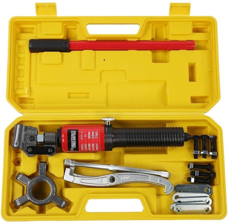Hydraulic Puller Set, 5T Hydraulic Gear Puller Wheel Bearing Pulling Separator 3 Jaw Hydraulic Gear Puller Kit - Image 2