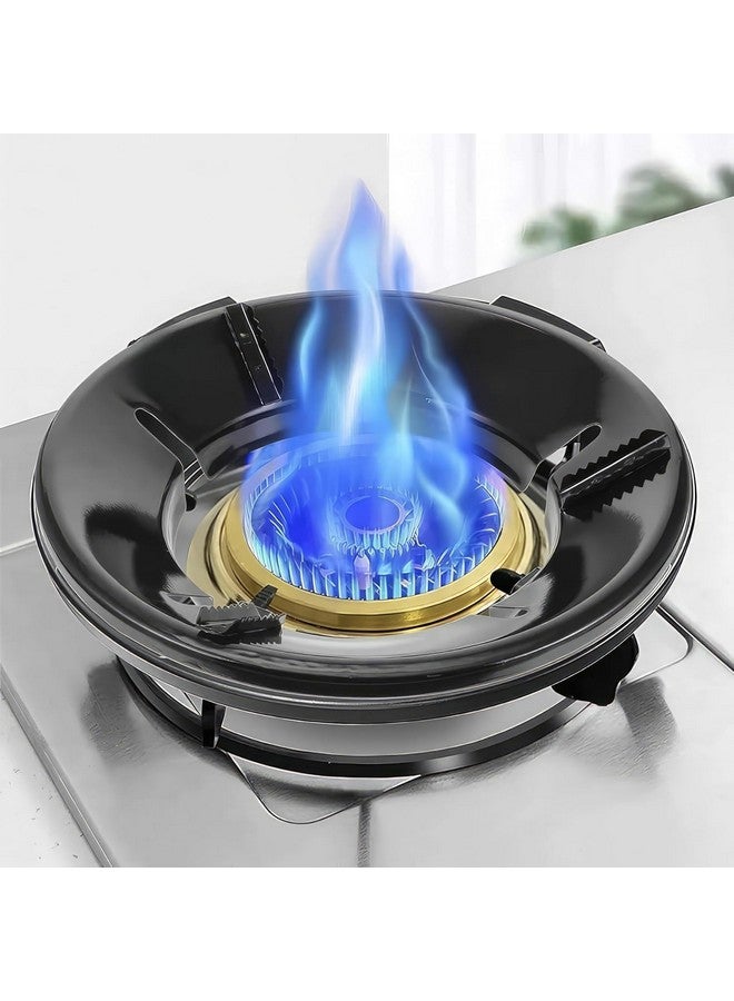 Kwer Black Gas Saver Burner Stand Chula Support With 4 Legs for Indian Gas - Fire & Windproof Energy Saving Jali Ring (Pack of 1) 0.7Mm Metal - Image 1