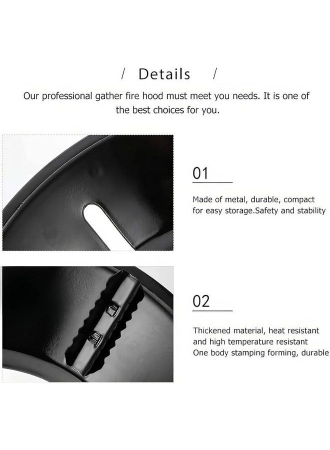 Kwer Black Gas Saver Burner Stand Chula Support With 4 Legs for Indian Gas - Fire & Windproof Energy Saving Jali Ring (Pack of 1) 0.7Mm Metal - Image 2