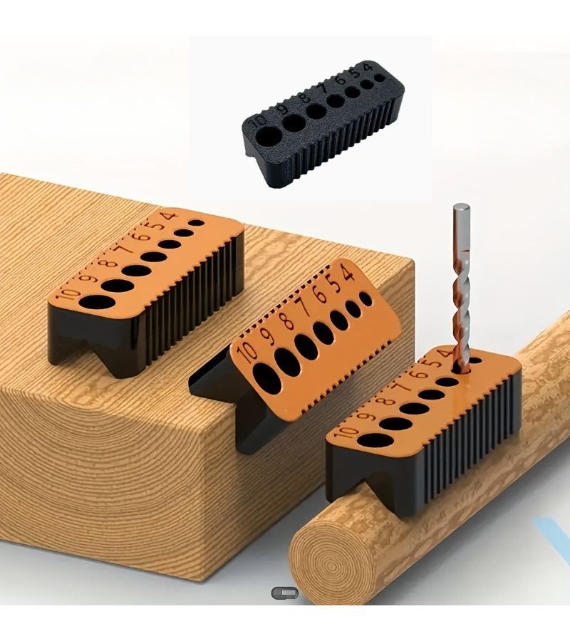 7 Hole Random Color Precision Drilling Tool Heavy Duty Plastic Drill Guide - Image 1