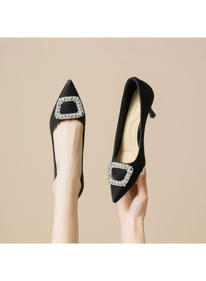 RED DRAGONFLY Years Women's Shoes Sheepskin Insole Fashion Shoes Stiletto Heels Pointed Toe Shallow Opening Commuter Shoes - Image 4