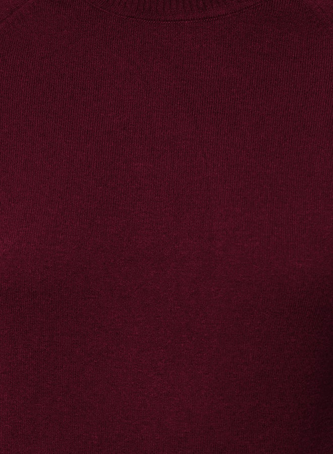 trendyol Claret Red Mercerized Look Premium Yarn/Special Yarn Basic Fine Knit Blouse - Image 4