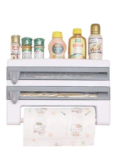 Reko Wall Mounted 4-in-1 Wall-Mount Paper Towel Holder Bathroom Tissue Roll Hanger Toilet Paper Roll Holder  - Image 1