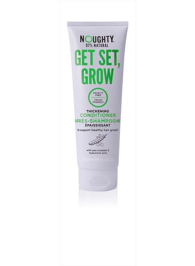 NOUGHTY Get Set, Grow Hair Growth Conditioner Vegan Thickening Regrowth Repair Volumizing Hair Products No Sulfates No Parabens with Coffee Extract, Coconut Oil, and Hyaluronic Acid, 250 ml, 8.4 fl oz - Image 1