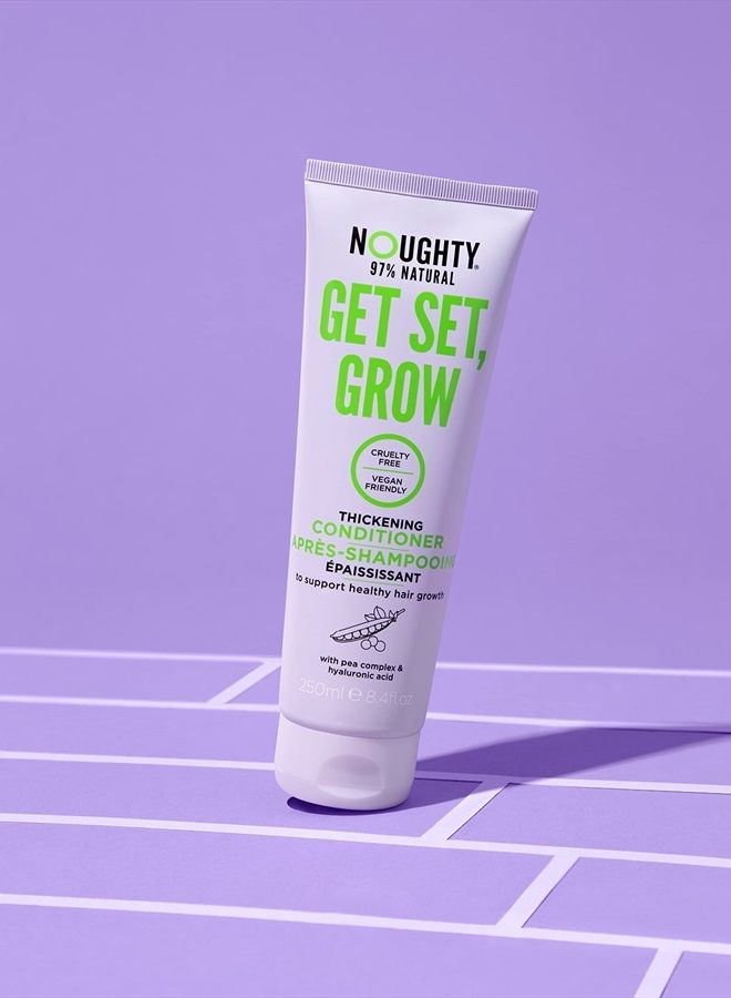 NOUGHTY Get Set, Grow Hair Growth Conditioner Vegan Thickening Regrowth Repair Volumizing Hair Products No Sulfates No Parabens with Coffee Extract, Coconut Oil, and Hyaluronic Acid, 250 ml, 8.4 fl oz - Image 2