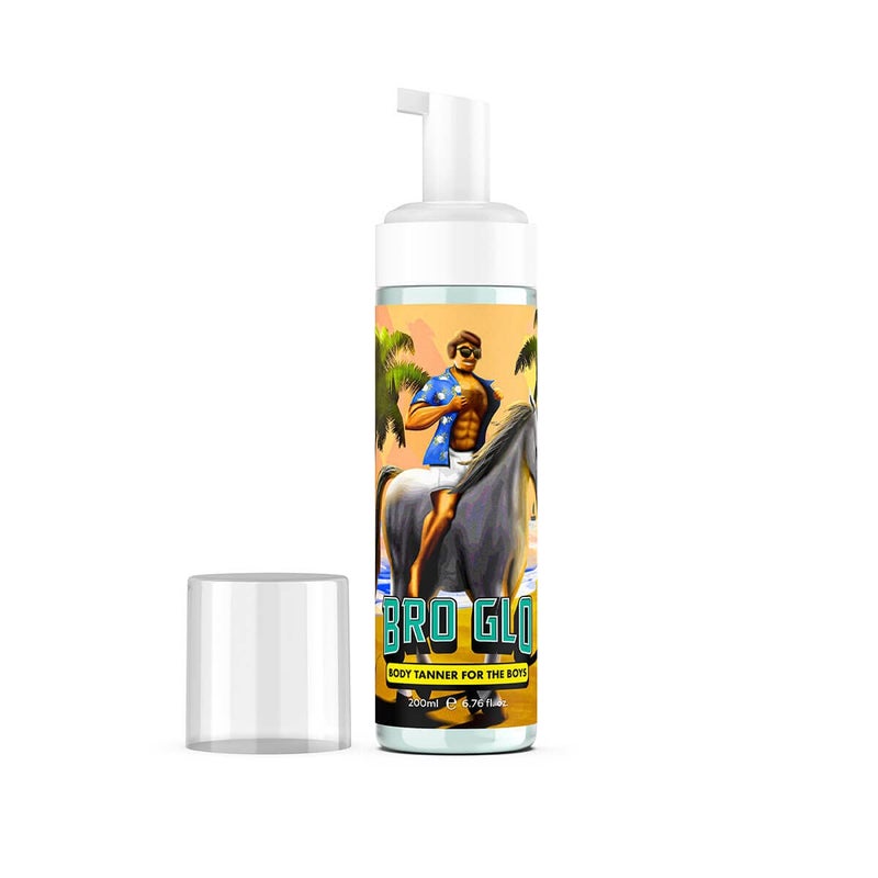 Bro Glo Self Tanner for The Boys - Starter Bundle - Easy Sunless Tan For Your Face & Body With Mitt Applicator - Oil Free Water Based for Faster Skin Drying - Natural Sun Kissed Bronze Color Perfect for Men - Gift Set (Starter Bundle) - Image 2