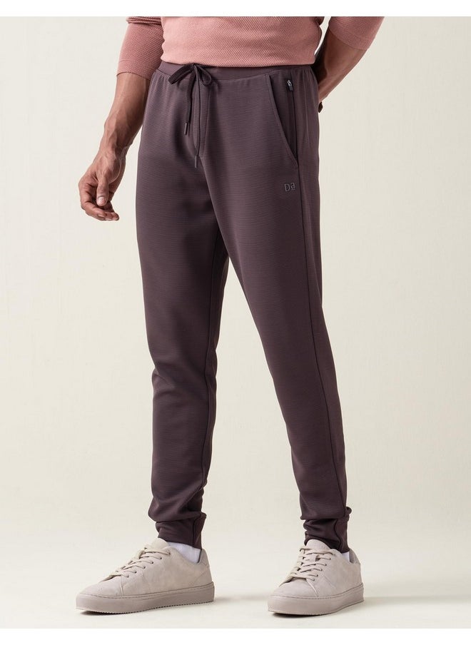 DaMENSCH - DAMENSCH Men’s Regular Fit Ottoman Joggers | Stylish Joggers for Casual Wear-Dark Chocolate-XL - Image 1