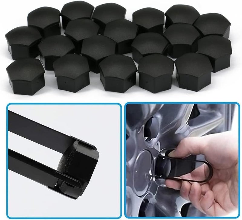 PAORHS Aero Wheel Cap Kit, Tesla Wheel Hub Center Covers Wheel Bolt Nut Caps for Tesla Model 3, Model Y, Model S, Model X, Grey,Silver,Black - Image 4