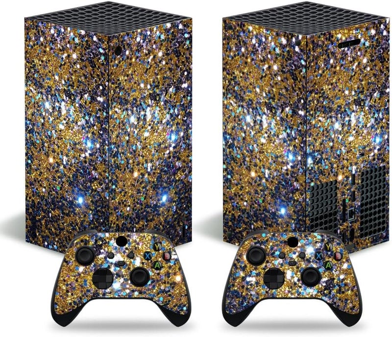 Xbox Series X Digital Stickers Full Body Vinyl Skin Decal Protective Cover for Microsoft Xbox Series X Digital Console and Controllers (Series X Digital Brown)