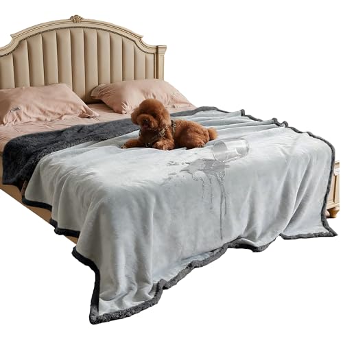 Kritter Planet Waterproof Pet Blanket for Bed, Reversible Sherpa Fleece Protector Couch Cover for Pets, Liquid Proof Furniture Protector for Medium Large Dogs - Image 1