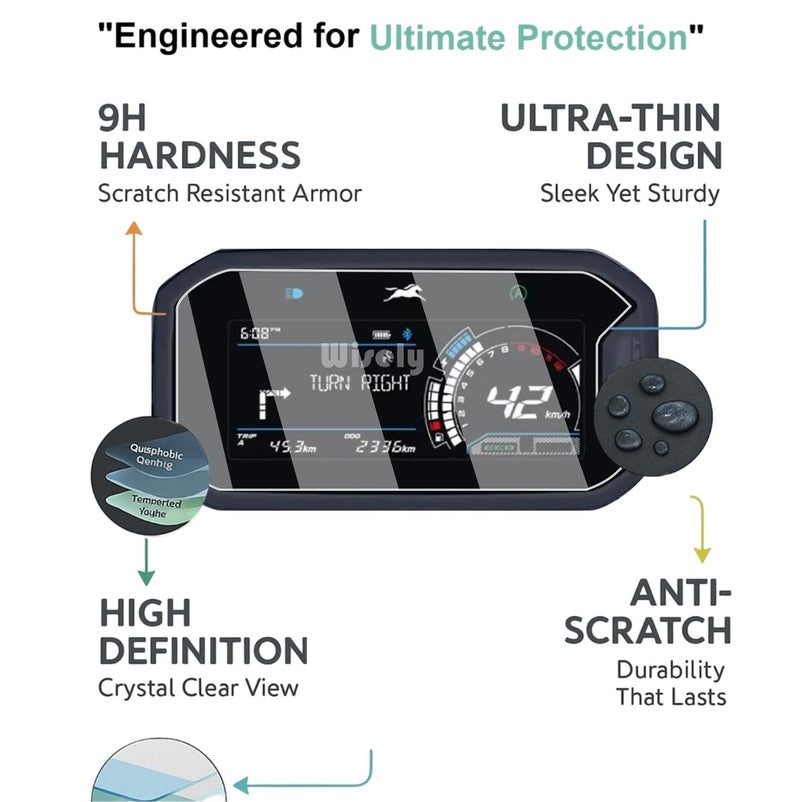 Wisely Premium Speedometer Screen Guard Compatible for New TVS JUPITER 125 DT SXC 2025 Scooter | TFT Display Digital Meter Protector | Full Cover | Easy Installation Kit | Scooty Accessories - Image 3