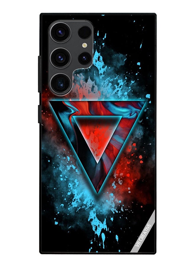 VR CREATIVE غطاء حماية لهاتف سامسونج جالاكسي S24 ألترا بتصميم شعار متعدد الألوان - Image 1