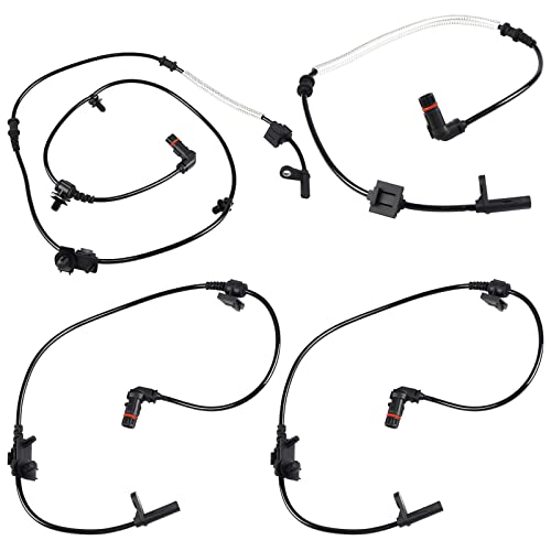 WMPHE 4 Pcs ABS Wheel Speed Sensor Compatible with Dodge Charger Challenger Magnum 2006 2007 2008 2009, Chrysler 300-2005 to 2010, Replacement for 4779244AC, 4779247AA, Front and Rear - Image 2