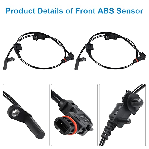 WMPHE 4 Pcs ABS Wheel Speed Sensor Compatible with Dodge Charger Challenger Magnum 2006 2007 2008 2009, Chrysler 300-2005 to 2010, Replacement for 4779244AC, 4779247AA, Front and Rear - Image 3