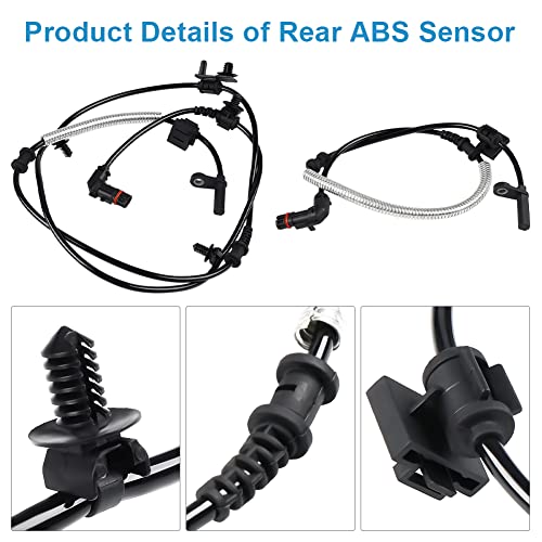 WMPHE 4 Pcs ABS Wheel Speed Sensor Compatible with Dodge Charger Challenger Magnum 2006 2007 2008 2009, Chrysler 300-2005 to 2010, Replacement for 4779244AC, 4779247AA, Front and Rear - Image 4