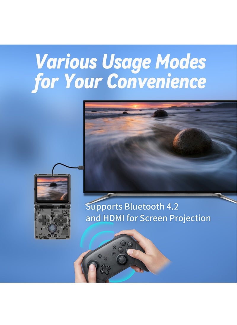 جهاز ألعاب محمول RG35XXSP Retro Flip ، شاشة IPS بحجم 3.5 بوصة ، مشغل ألعاب فيديو Linux H700 ، دعم تدفق WIFI Bluetooth (أسود شفاف ، 128 جيجابايت) - pzsku/Z107B0500CC19379B1886Z/45/_/1730108409/c0c81ede-4e56-400d-8863-9909f59676fd