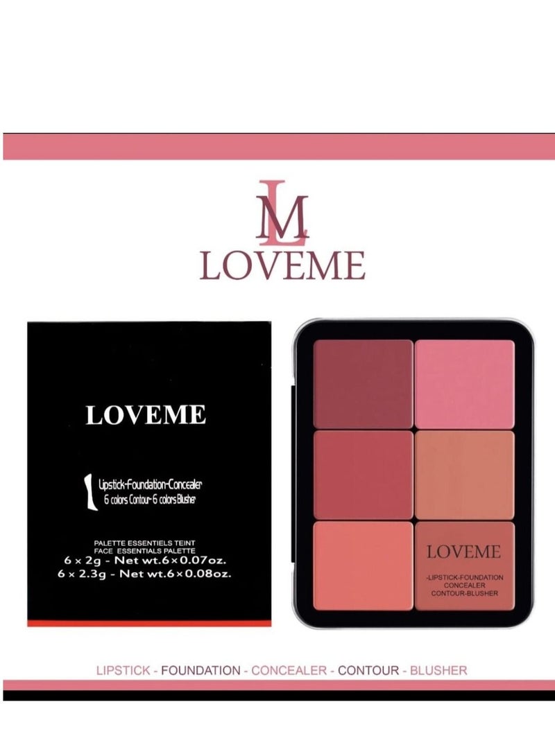 LOVEME Professional Blush with Contour Palette and Kit Best Quality Multicolour - Image 2