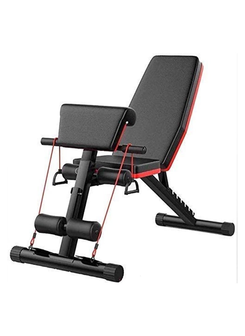 KUYING Adjustable Weight Bench for Home Gym, Foldable Dumbbell Stool Workout Bench Press Max Capacity 250Kg Incline Sit Up Bench for Full Body Workout with 3-Second Folding  - Image 1