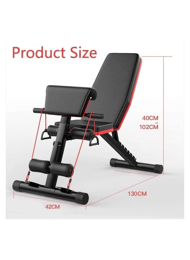 KUYING Adjustable Weight Bench for Home Gym, Foldable Dumbbell Stool Workout Bench Press Max Capacity 250Kg Incline Sit Up Bench for Full Body Workout with 3-Second Folding  - Image 2