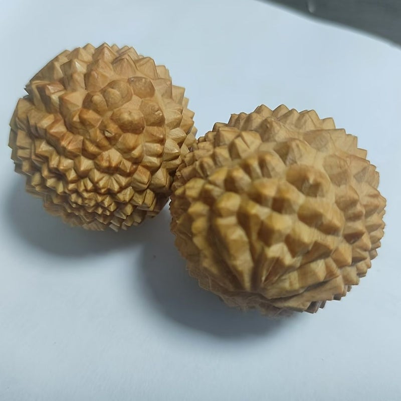 Yellow 1.77 Inch Hand Massage Ball for Yoga Meditation Exercise - Image 3