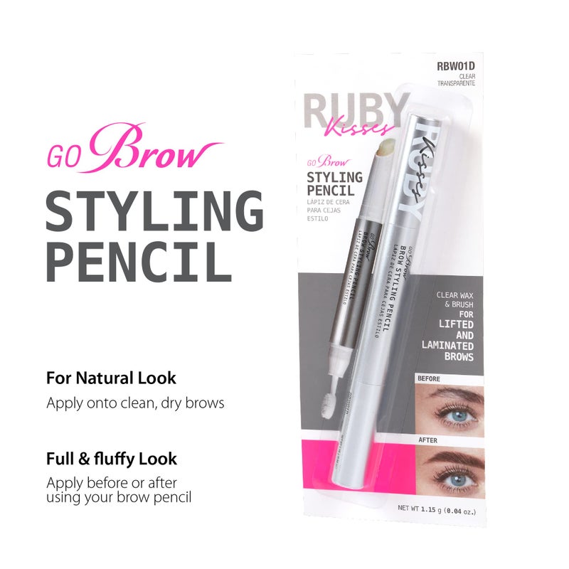 Ruby Kisses Brow Styling Pencil with Brush, Long-Lasting Eyebrow Wax, Clear Brow Shaper, Precision Sculpting & Shaping, Professional Quality, Easy Application - Image 4