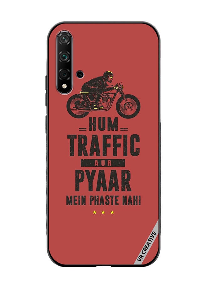 VR CREATIVE Protective Case Cover For Huawei Nova 5T Traffic Aur Pyaar Design Multicolour - Image 1