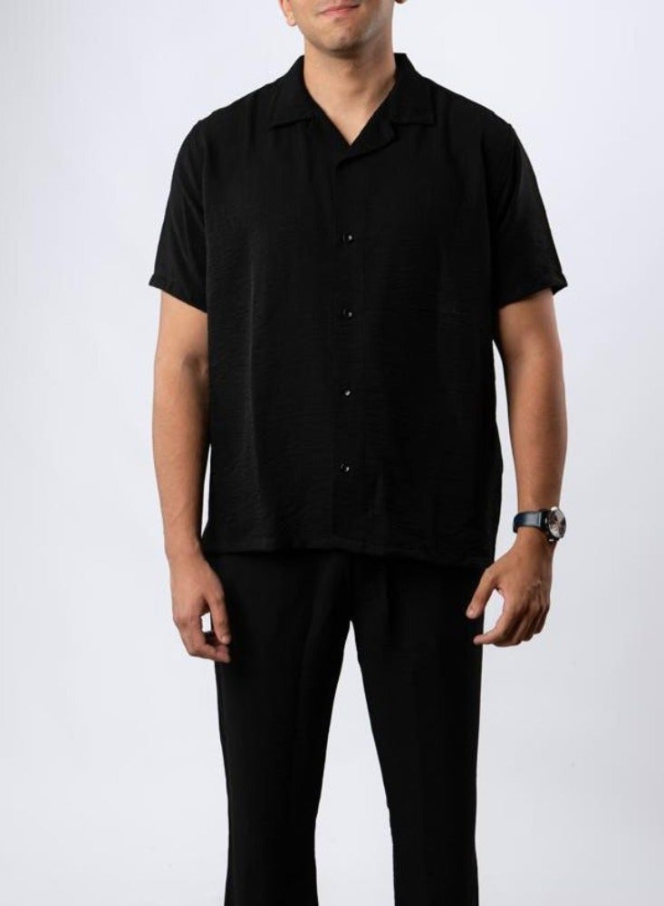 Short Sleeve Linen Shirt, Available in Beige, White, Black  - Image 2