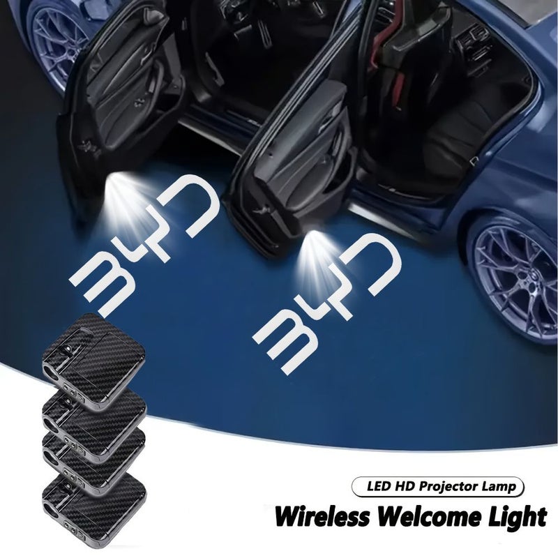 4 قطع جديدة طراز أبيض أضواء عرض ترحيب LED للباب، تصميم بدون فتحات، سهولة التركيب، خلق أجواء رومانسية لعيد الحب وحفلات الزفاف والذكرى السنوية BYD - Image 1