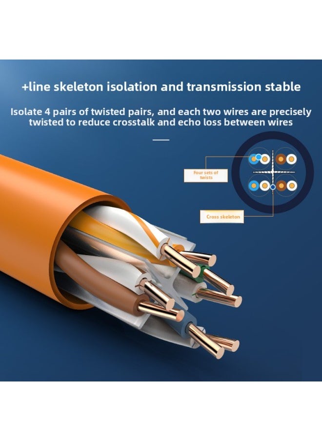 Generic Akihabara (CHOSEAL) Super Six Types Of Unshielded Network Cable CAT6A Project Home Decoration 10 Trillion Network Wiring-Color:UTP Super Class 6 Unshielded Engineering Network Cable Orange Outer Quilt QS2668C-Line Length:15 M (zero Cut)  - Image 5
