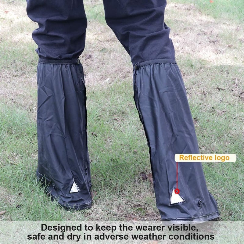 KRATARC Water-Resistant Shoes Covers Foldable Rain Boot Reflective Snow for Men Women Outdoor Cycling Walking Hiking - Image 5