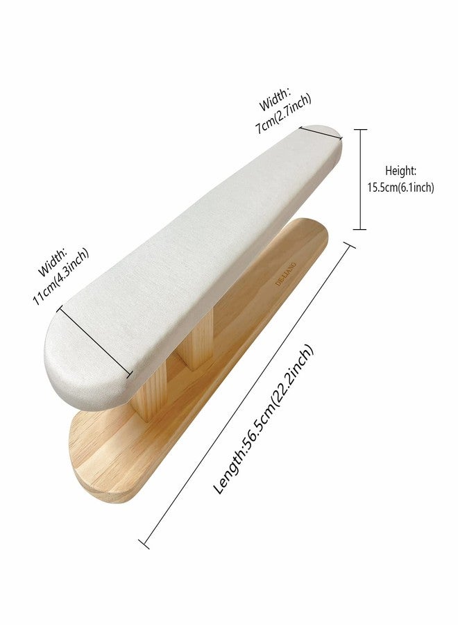 DE-LIANG Padded Chest & Sleeve Tailor Ironing Board Long with Wooden Base for Household Tools, Tailor Dress Forms, Sewing and Tailoring Studio - Image 2