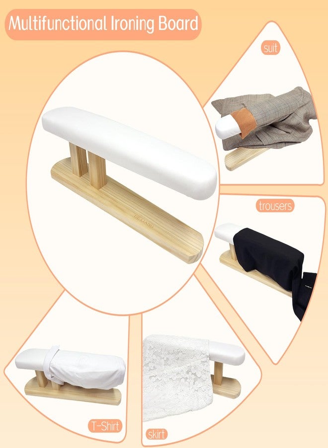 DE-LIANG Padded Chest & Sleeve Tailor Ironing Board Long with Wooden Base for Household Tools, Tailor Dress Forms, Sewing and Tailoring Studio - Image 5