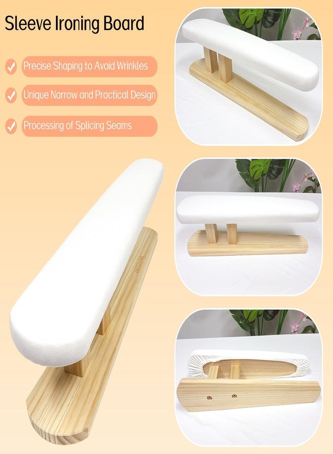 DE-LIANG Padded Chest & Sleeve Tailor Ironing Board Long with Wooden Base for Household Tools, Tailor Dress Forms, Sewing and Tailoring Studio - Image 3