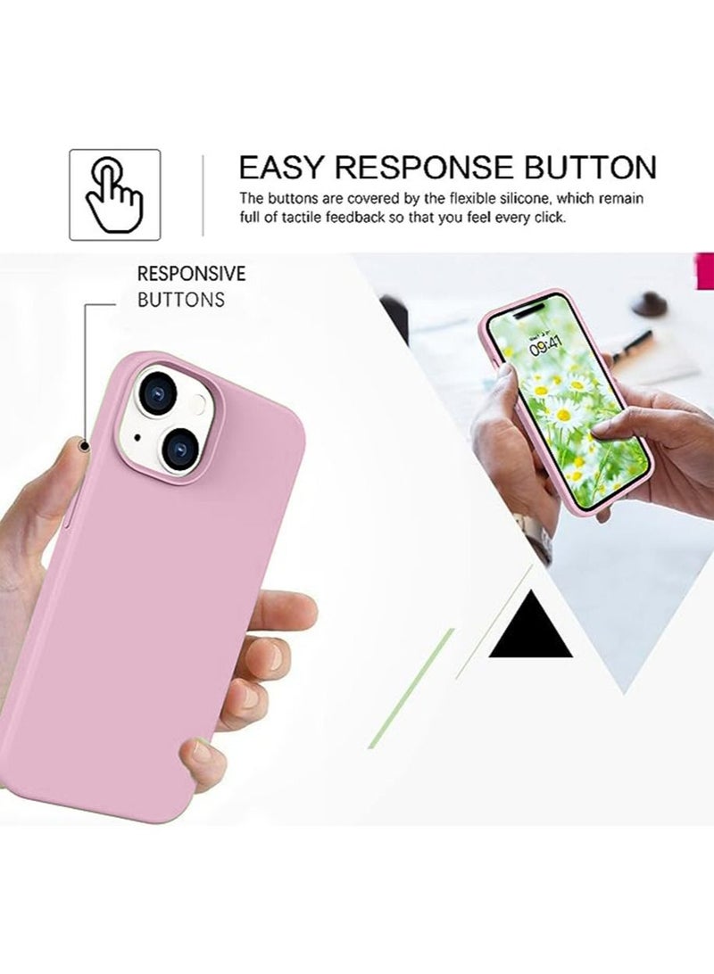iPhone 15 Mobile Case Cover with Soft Liquid Silicone Protection Anti-Scratch Shockproof Accessories Slim Protective Back Cover with Comfortable Hold Touch Feeling and Anti-fingerprint - Image 4