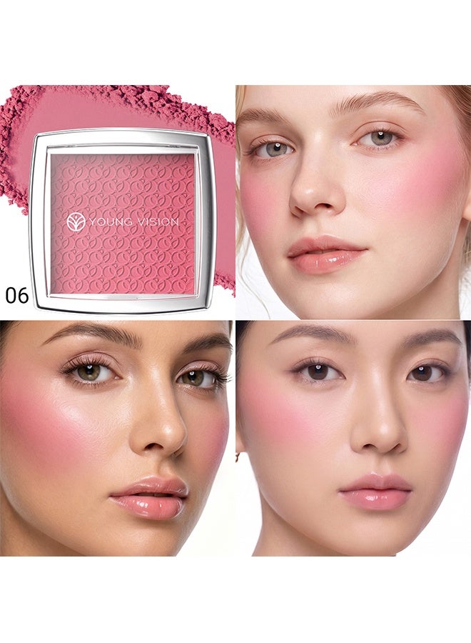 YOUNG VISION Natural Glow Blush ,Color Activated Soft Matte Blusher for Cheeks - Blendable, Buildable & Long Wearing Face Makeup - Natural Finish - Vegan & Cruelty Free,#06 - Image 2