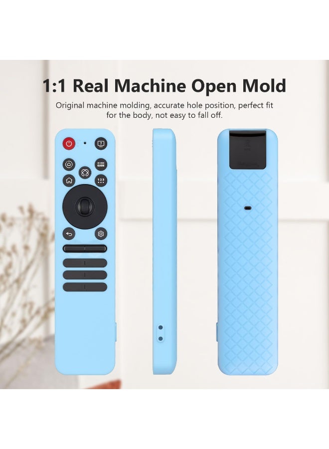 Silicone Protective Case Sleeve for LG MR25GA, Anti-Slip Soft Skin Cover Case Shockproof Dustproof Shell Protector with Lanyard for MR25GA Remote Control (Blue) - Image 3