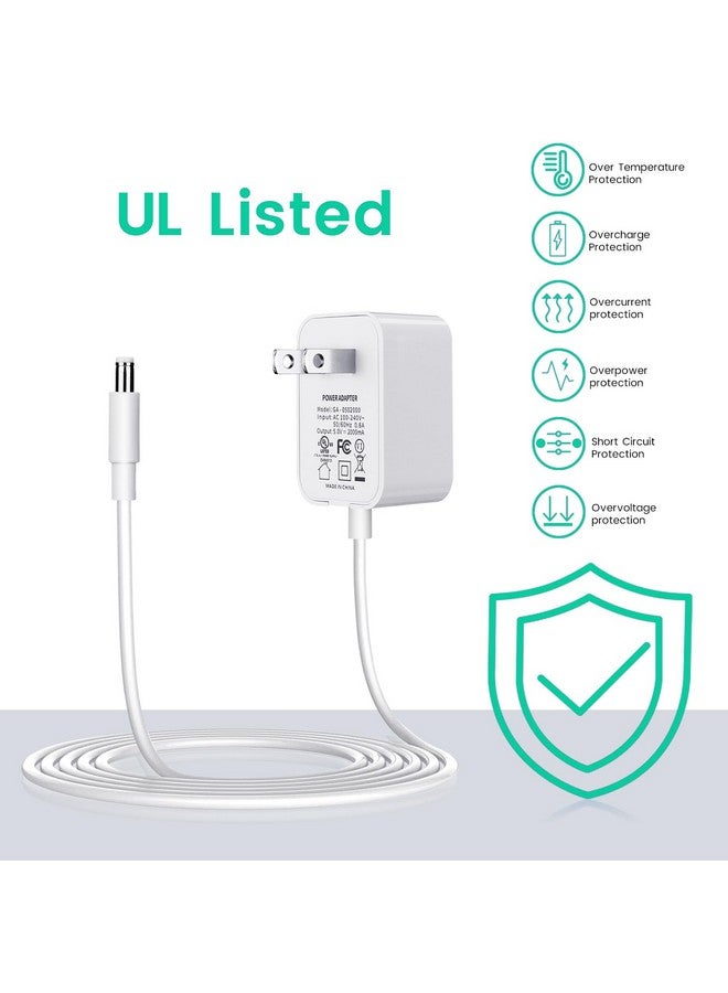 Smays Power Cord Replacement for Graco DuetSoothe, Simple Sway Swing, Glider LX, DuoGlider, Sweetpeace, 5V Baby Swing Charger White - Image 2