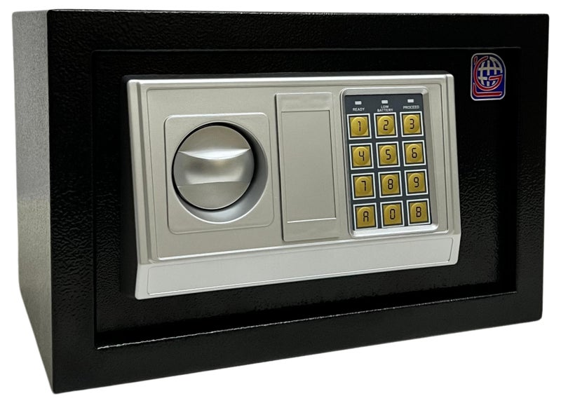 LOTFY GROUP LG Safebox Code- 20EA- 20*31*20CM- Black Gray Colour- Home Office Safe Box- Electronic Lock- Key Lock - Image 1