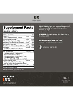 MTN OPS MTN OPS Ox Testosterone Booster, Testosterone Supplement for Men Blend with Tribulus Terrestris & Adrenal Support Blend with Maca Root Capsules, 30 Servings  - Image 2
