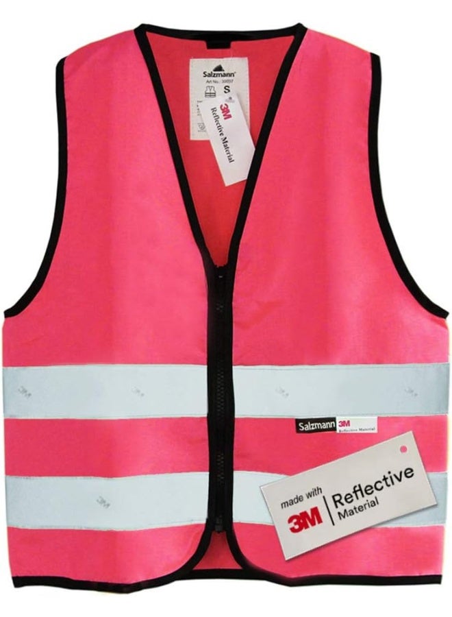 3M Salzmann 3M High Visibility Vest for Children with Zip - Made with 3M Reflective Material - Available in 4 Colours and Sizes - Image 1