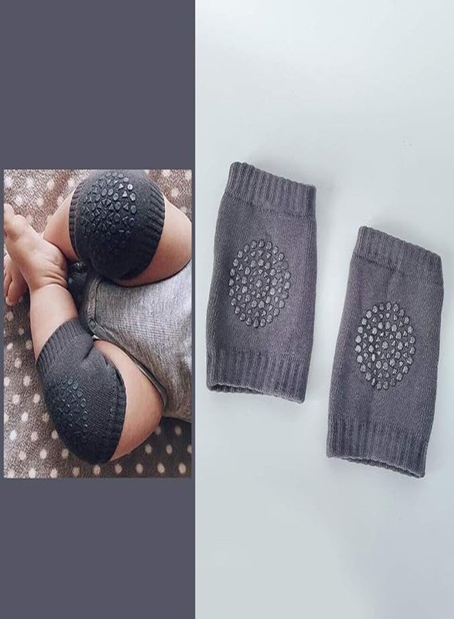 Feinerman 3 Pair Toddler Knee Protectors and Baby Crawling Knee Pads - Anti-Slip Elbow Pads for Kids with Soft Knee Protection for Infants and Active Crawlers, Stretchable Baby Knee Caps (Multicolor) - Image 3