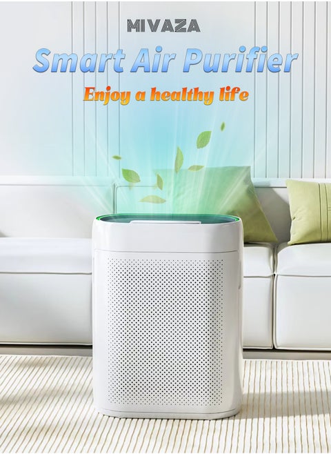 Smart Air Purifier - Air Cleaner with HEPA Filter - PM2.5 Monitor - Deodorization, Sterilization, Remove Formaldehyde - Essential Appliances for Home and Office - ZY2866